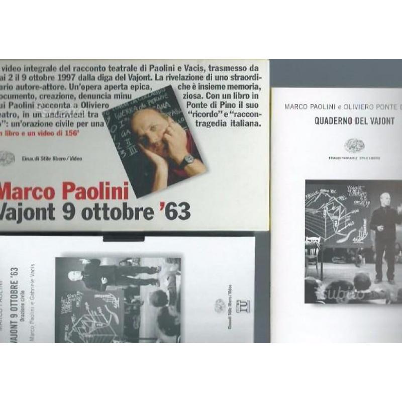 Marco Paolini, Vajont '63, Cofanetto con VHS+Libro